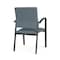 Lesro Newport Guest Chair Metal Frame, Charcoal, RF Serene Upholstery NP1101 - alternate 3